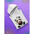 thumbnail image 3 of Panda With Tulips Hoodie Women -SPIdeals Designs, Female Medium, 3 of 4