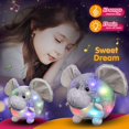 thumbnail image 3 of Creative Musical Glow Elephant Chubby Light up Stuffed Elephant Plush Toys Animated Soothe Kids Emotions Christmas Festival Gift for Toddlers,9'', 3 of 5