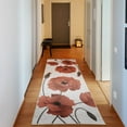thumbnail image 1 of Floral Decorative Rug, Poppy Flowers Vivid Petals Buds Pastoral Purity Mother Earth Nature Design, Quality Carpet for Bedroom Dorm and Living Room, 6 Sizes, Persian Orange, by Ambesonne, 1 of 2
