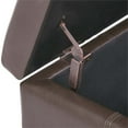 thumbnail image 3 of Simpli Home Banc de Rangement en Simili Cuir Kingsley en Brun Chocolat, 3 of 7