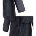 thumbnail image 5 of Black Plaid Long Dress Costumes for Girls Gothic College Style Outfits 12-13 Year, 5 of 7