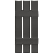 Board-N-Batten 3 Boards Spaced in Tuxedo Gray - Set of 2 (12 in. W x 1 in. D x 47 in. H (6.7 lbs.))