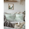 thumbnail image 2 of Outdoor Pillows Waterproof, Green Coastal Palm Leaves Throw Pillows with Inserts Included, Summer Botanical Tropical Indoor Outdoor Decorative Lumbar Pillow for Bed/Couch/Patio 16"x16", 2Pcs, 2 of 8