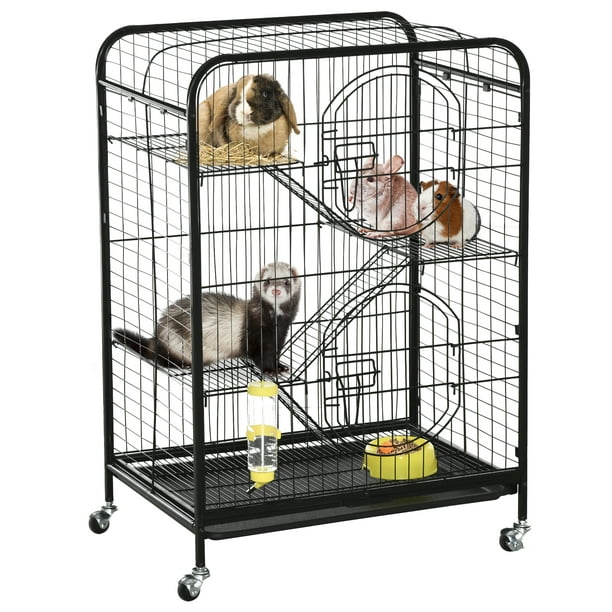 Cage Pour Petit Animal,Cage Transport Lapin Compagnie Avec Plateau  Amovible,Cage À Furet,Espacement De La Grille De La Cag[u2381]