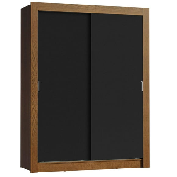 Ropero Closet Madesa Denver 2 Puertas Corredizas Marrón/Negro