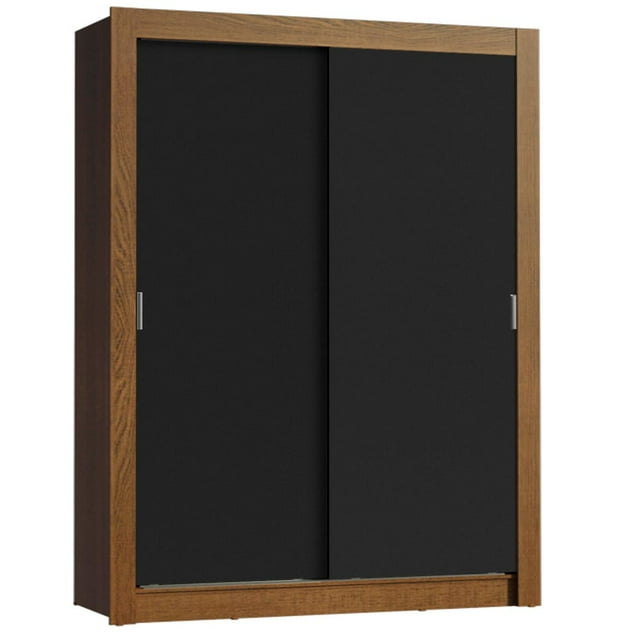Ropero Closet Madesa Denver 2 Puertas Corredizas Marrón/Negro