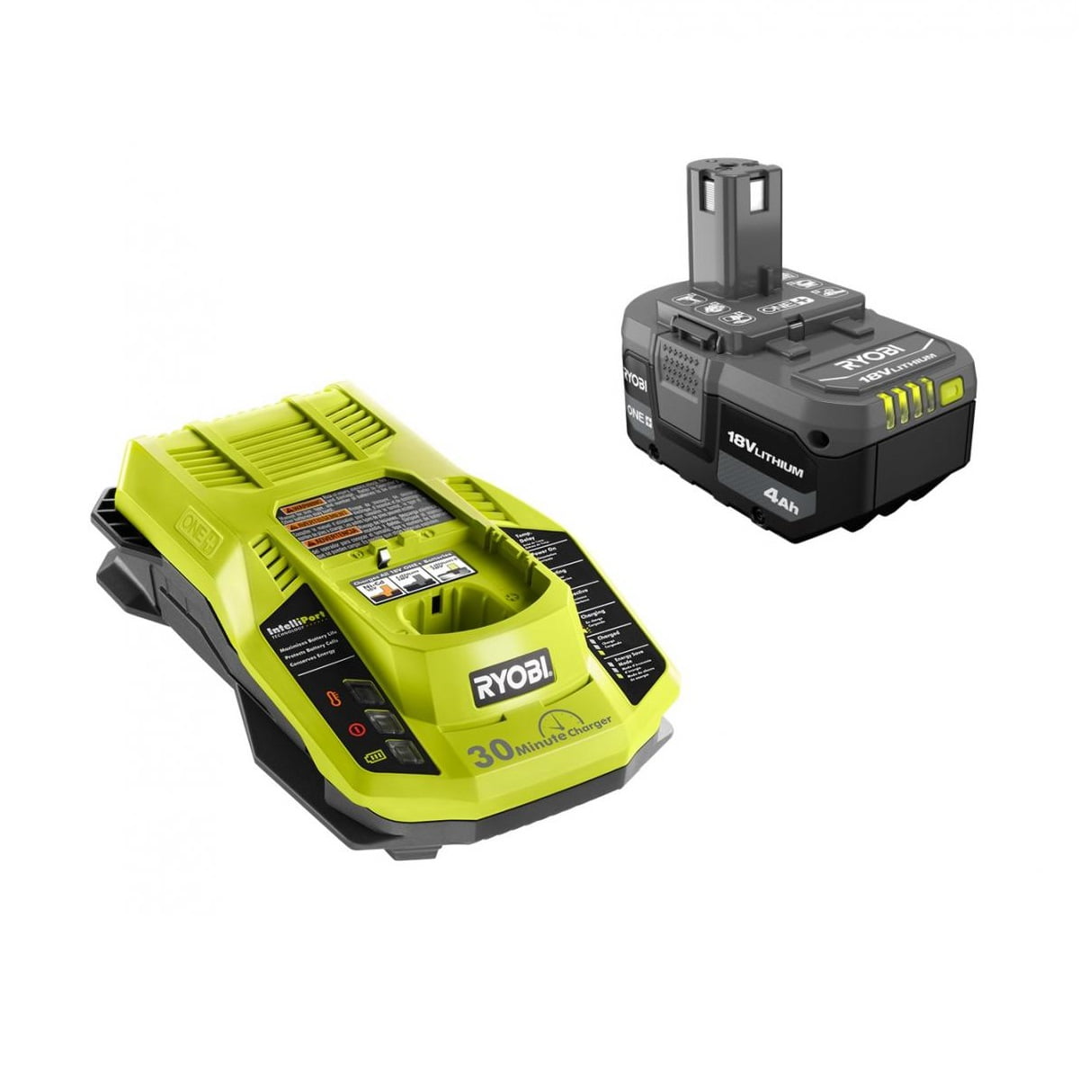 RYOBI 18V ONE POWER TOOLS Lithium 3.0 Ah RECHARGEABLE Battery 2 Pack Starter Kit with Charger and Bag P166 Walmart