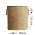 thumbnail image 4 of Cozeii Large Cotton Linen Laundry Basket, Portable Foldable Dirty Clothes Hamper with Soft Edges, Farmhouse Storage Bin for Multi-Room Organization, 4 of 4