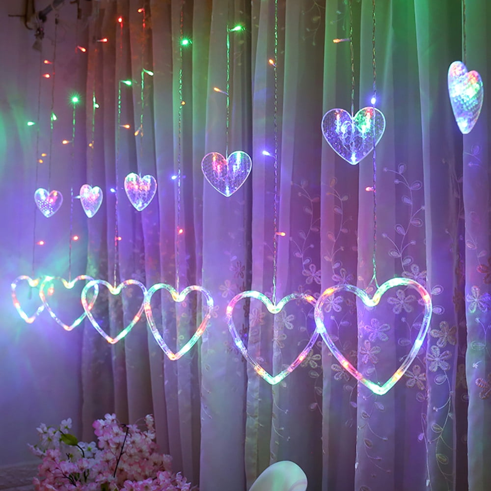 12pcs 138 LED Stars Christmas Hanging Curtain Lights String Net Home Party Decor