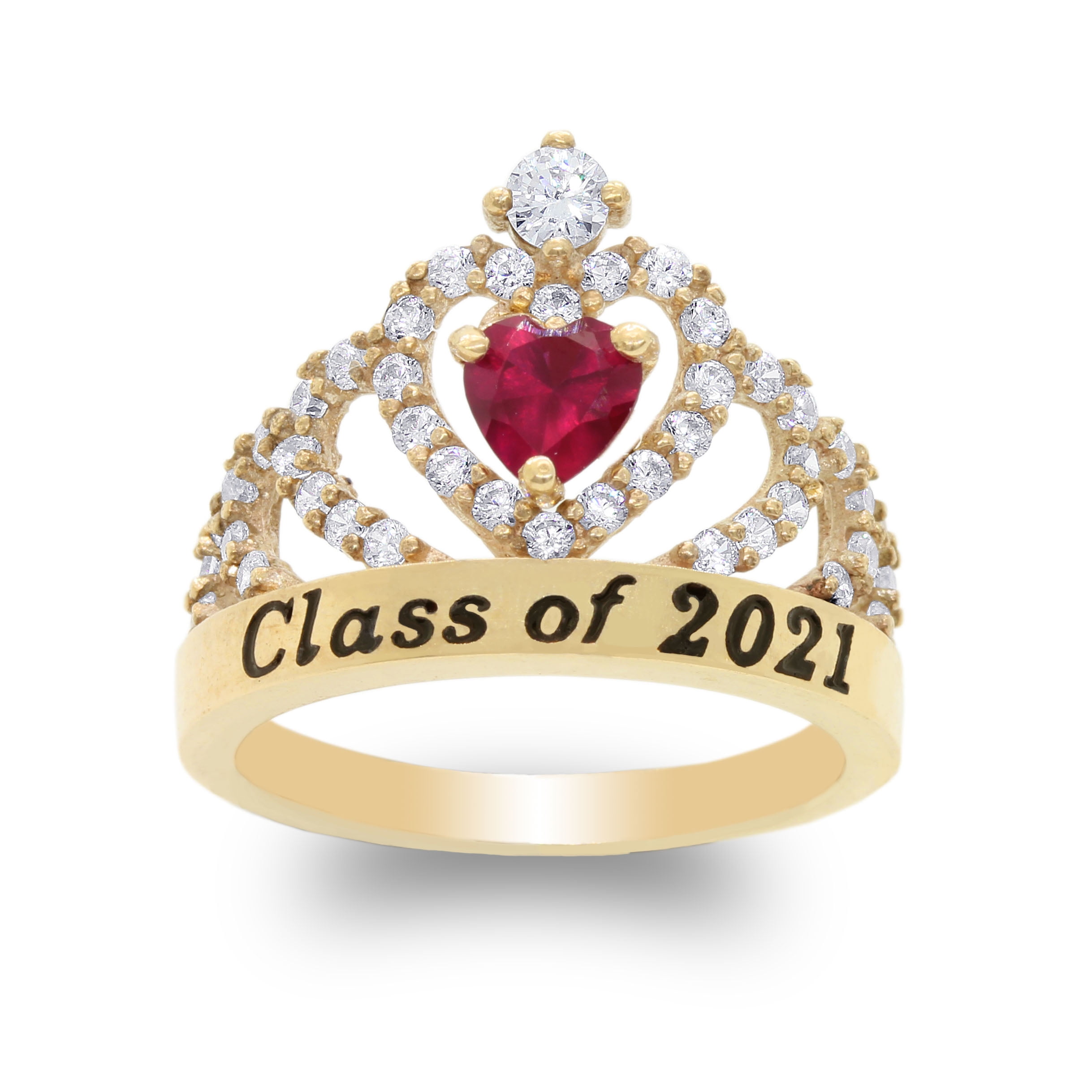 TIARA CROWNE CLASS RING Year 2021 by JamesJenny 10K Yellow Gold