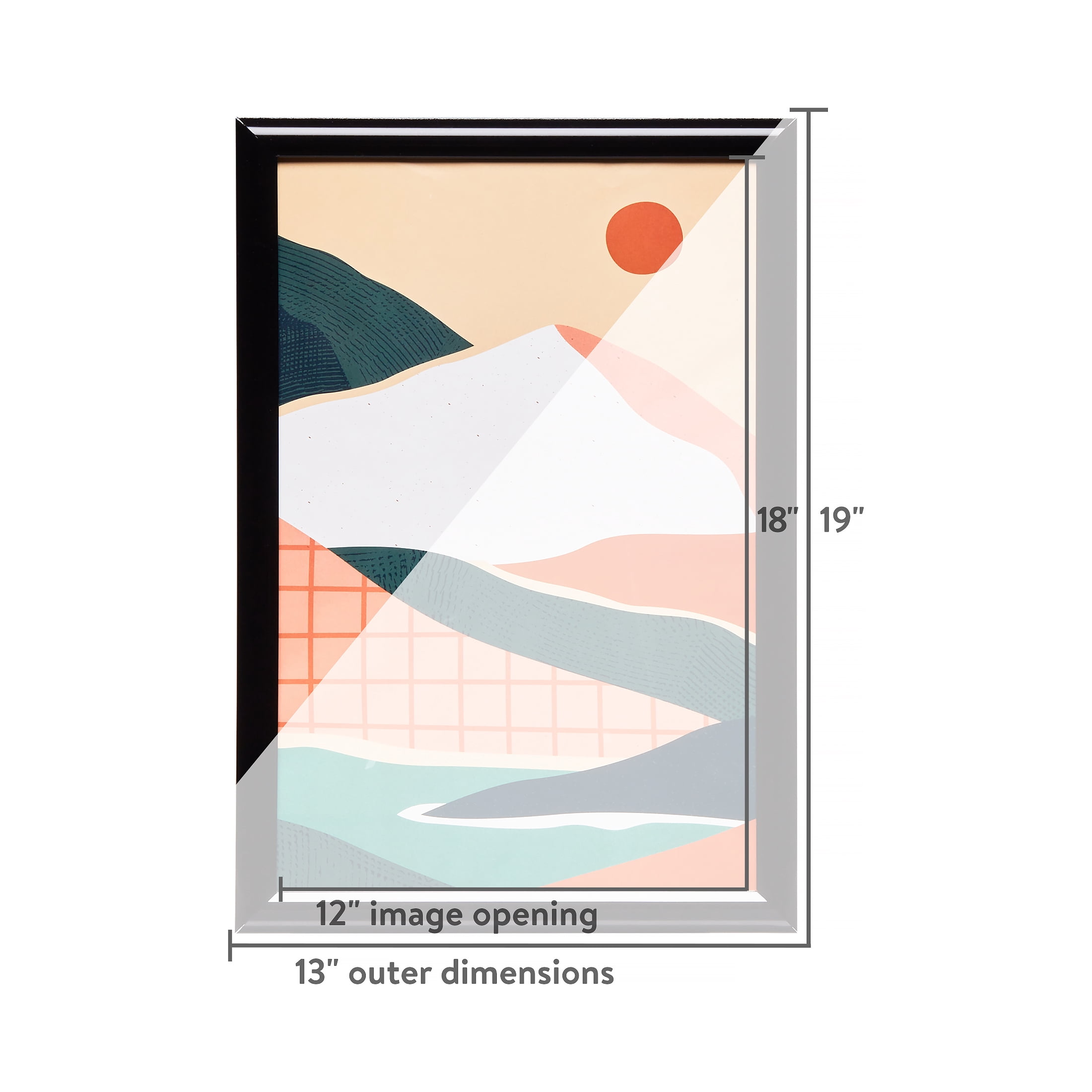 Mainstays 12 x 18 Black Poster Picture Frame, Set of 2