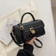 thumbnail image 5 of Bolso de mano para mujer, de PU, tipo bandolera, estilo retro, color negro, 5 of 5
