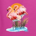 thumbnail image 2 of Wild Bobby, Flamingo Love Print, Animal Lover, Front and Back Men Graphic Tee, Fuschia, Large, 2 of 4