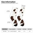 thumbnail image 2 of Rateoe Brown Cow for Women Casual Calf Socks - Cute Crew Socks - Thin Soft Above Ankle Socks Size 5-11, 2 of 6