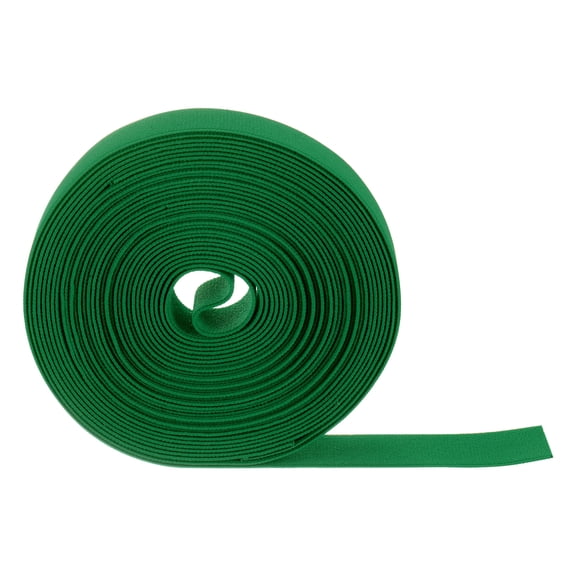 Cintas elásticas de costura Uxcell de 11 yardas, 1-1/2" de ancho, cordón elástico plano de punto para manualidades, verde