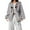 a-Grey19428, variant on FINALGANG Girls Kids Zip Up Hoodie With Bow Print Casual Oversized Long Sleeve Sweatshirt With Front Pockets For Daily Wear Versatile Top