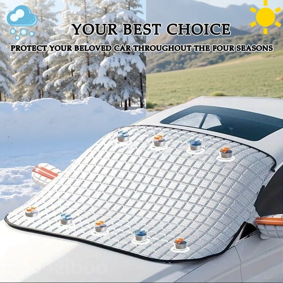 48''X64'' Anti-UV Car Windshield Sunshade – Foldable Heat Blocker, Portable Summer Car Accessory, Car Stuff for Men & Women,car front window sunshade,Universal Car Windshield Sunshade