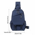 thumbnail image 5 of Men's Waterproof Crossbody Chest Bag 8"x12" - Multi-Compartment Sports Shoulder Pack for Cycling/Running, Adjustable Stabilizer Strap & RFID Pocket, 5 of 5
