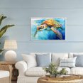 thumbnail image 2 of Stupell Industries Graceful Swimmer Tortoise White Framed Giclee Art, design by Creative Studio, 20 x 30, 2 of 8