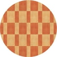 thumbnail image 1 of Ahgly Company Machine Washable Indoor Round Transitional Orange Area Rugs, 4' Round, 1 of 7