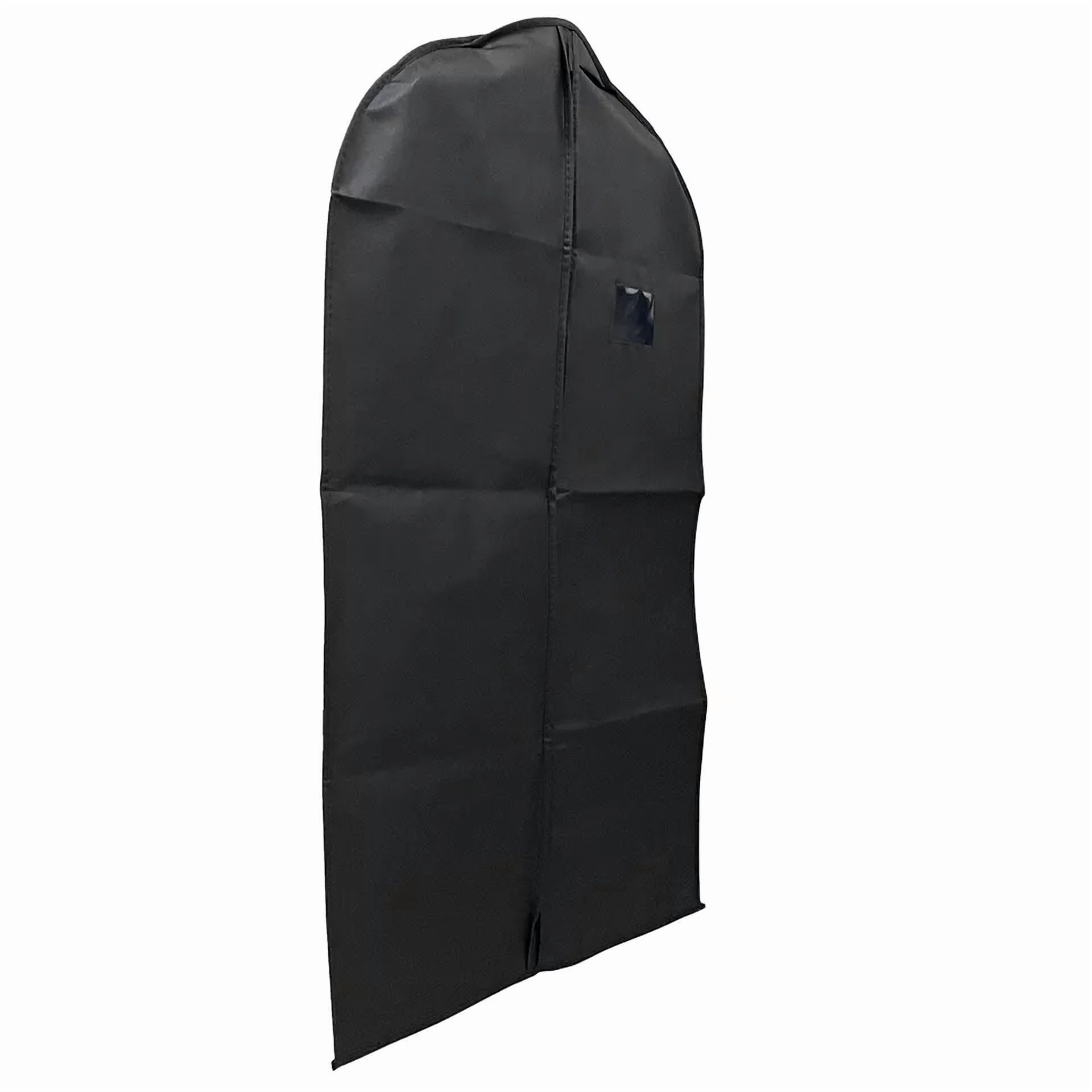 1 Pcs Clothes Garment Dustproof Cover Suit Coat Dress Hanging Storage Bag Black