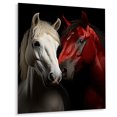 thumbnail image 2 of Designart "Dynamic Duo Red and White Horse" Animals Horse Metal Wall Art Prints, 2 of 5