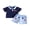 Blue, variant on BemeyourBBs Toddler Baby Boys Back to School Outfit Baby First Day of School Outfits 2 3 4 5 6 7 Years Short Sleeve Embroidery Alphabet Shirt Plaid Shorts Set Toddler Boy Kindergarten Summer Outfit