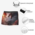 thumbnail image 3 of Balery Fire Sky Dragon Calzoncillos bóxer para hombre, ropa interior de algodón suave y transpirable con cinturilla de nailon-Small, 3 of 5
