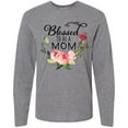 thumbnail image 3 of Inktastic Blessed to Be a Mom with Pink Flowers Long Sleeve T-Shirt, 3 of 5