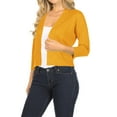 thumbnail image 3 of Women's Casual Lightweight Long Sleeves Open Front Office Wear Bolero Solid Cardigan, 3 of 5