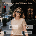 thumbnail image 4 of Glossy AI Smart Sunglasses with Camera – 8MP 4K 1200P Video Record, 0.1s Real-Time Translation Glasses | UV400 & Anti-Blue Light, Unisex Bluetooth Glasses | Outdoor AI Glasse (Sunglasses), 4 of 7