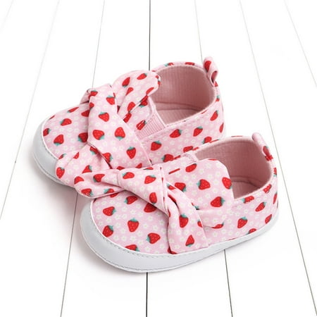 

YOUSNH Spring and Summer Children Toddler Shoes Boys and Girls Sports Shoes Flat Bottom Light on Strawberry Print Kids Shoes Pink 5