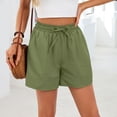 thumbnail image 6 of Women's High Waist Drawstring Paperbag Shorts with Pockets - Lightweight Casual Summer Shorts in Solid Colors, 6 of 8