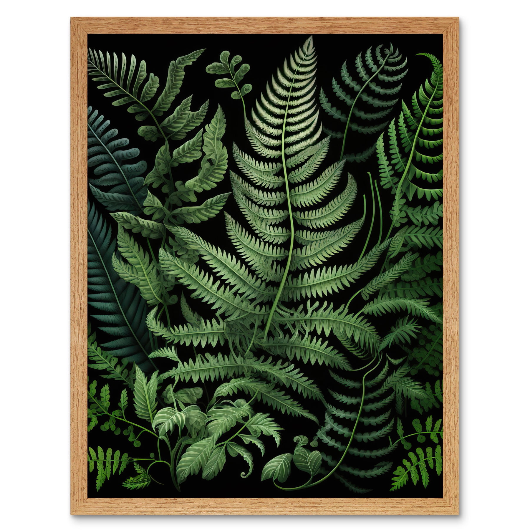 Fern Fronds Illustration Ernst Haeckel Style Art Print Framed Poster ...