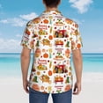 thumbnail image 5 of Haiem Fall Farm Pumpkin Printed Hawaiian Shirt for Men - Men’s Casual Beach Summer Shirts - Stretch Fabric with Modern Fit-Large, 5 of 7