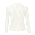 thumbnail image 5 of SHITINN Mesh Long Sleeve Layering Top for Women Neck Floral Embroidery Sheer See Through Tee Shir Short Sleeve Shirts for Women T-Shirts for Women Spring Tops for Women, 5 of 6
