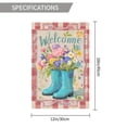 thumbnail image 6 of 1 piece, 2D flat double-sided spring welcome flag - courtyard sign, garden flag banner, perfect for courtyard, lawn and outdoor decoration, garden decoration, party decoration items, 12x18 inches, wi, 6 of 6