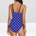 thumbnail image 6 of ylioge Womens Swimsuits One-Piece Tankinis Polka Dot Printed Bathing Suits Full-Coverage Push Up Drawstring High-Cut Swimwear Swimsuits, 6 of 6