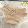 thumbnail image 2 of Ashirexll Women's Panties Sale! Seamless Cotton Underwear for Women, Comfortable Solid Women's Fashion Medium Waist Briefs Brown M, 2 of 3