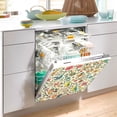 thumbnail image 2 of Yayeee Magnetic Dishwasher Cover for The Front Decoration Home Kitchen Machine Sticker Protector, Beige Cartoon Animals, 2 of 6