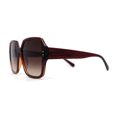 thumbnail image 3 of Womens Thin Plastic Oversize Butterfly Designer Sunglasses All Brown, 3 of 4