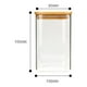 thumbnail image 2 of Frasco de vidrio cuadrado, recipiente hermético para almacenar alimentos, para té y café (950 ml), 2 of 6