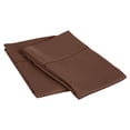 thumbnail image 1 of Cotton Rich 600 Thread Count Hem Stitch Pillowcase Set  Standard-Chocolate, 1 of 2