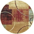 thumbnail image 3 of Elegance Contemporary 5' Round Multi-Color Polypropylene Indoor Area Rug, 3 of 6