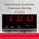 thumbnail image 5 of LED Perpetual Calendar Electronic Clock Digital Wall Clock Alarm Hourly Chiming Temperature Table Clocks Home Office Red, 5 of 5