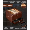 Cigar Humidor with Lock, Air Circulation System, up to 70 Cigars ...