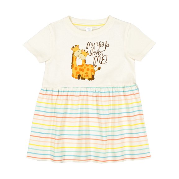 Inktastic My Yaya Loves Me Girls Baby Dress