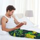 thumbnail image 5 of Fotbe Dinosaurs and Flowers Pantalones de Pijama para Hombre, Pantalones de Dormir, Pantalones de Casa con Cintura Ajustable y Bolsillos-Medium, 5 of 6