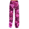 thumbnail image 7 of Valentine's Pajama Bottoms for Women Heart Print Soft Lounge Pants Drawstring Jogger Wide Leg Pajama Pants, 7 of 7