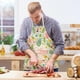 thumbnail image 1 of Easter Home Printing Linen Imitation Apron Kitchen Fouling Multi Functional Apron, 1 of 3